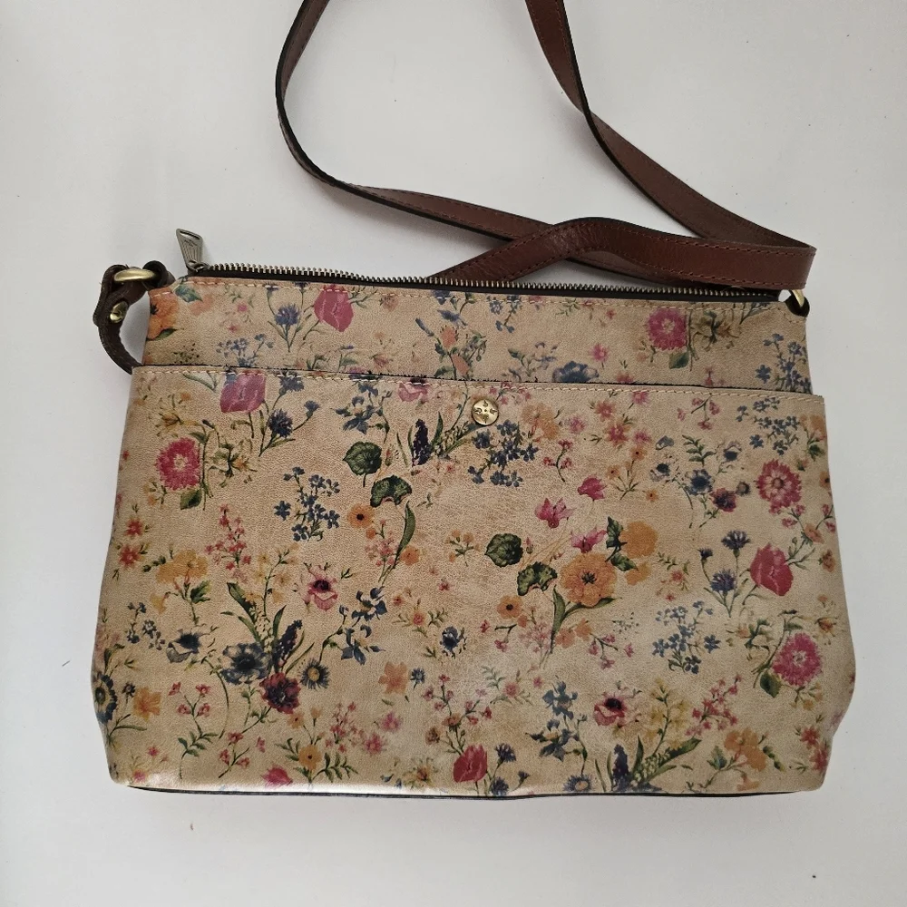 Patricia Nash Leather Avellino Floral Medium Front Pocket Crossbody - Picture 13 of 16